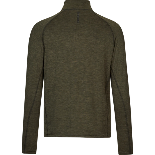 Bluza Seeland Peak Half Zip, Green Melange