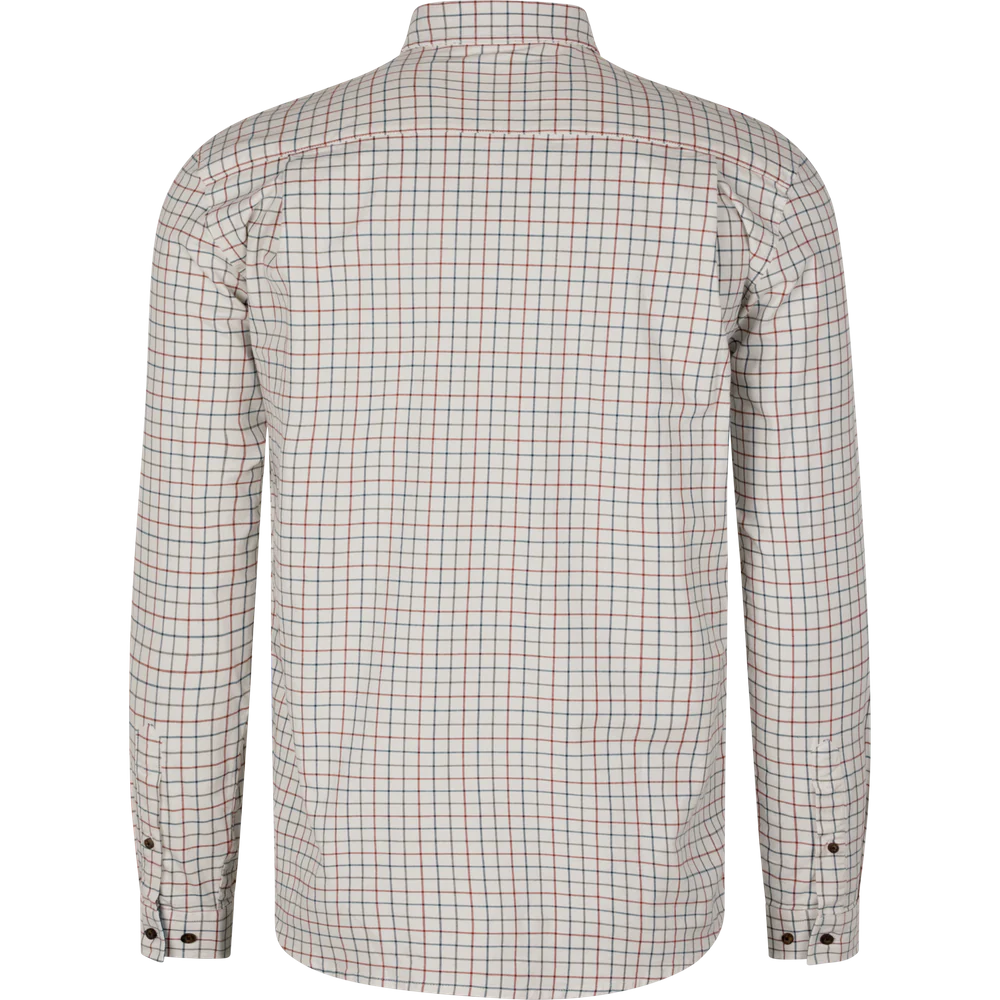 Camasa Seeland Oxford Shooting Shirt, Grape Leaf/Terracotta Check