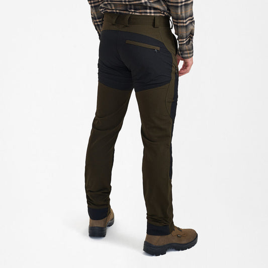 Pantaloni Deerhunter Northward, Bark Green/Black, elastici si impermeabili