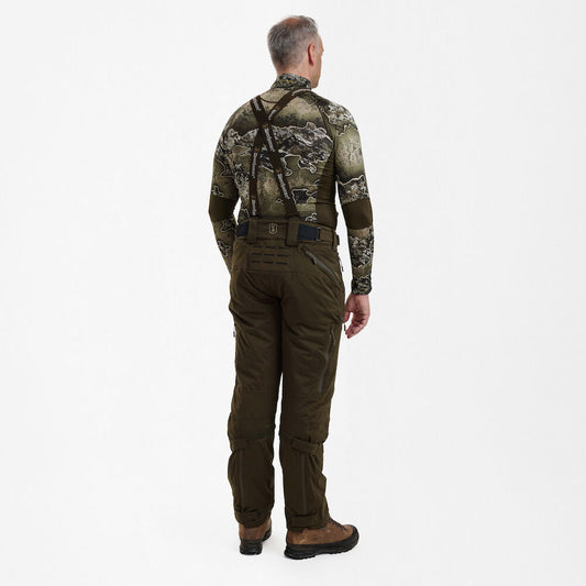 Pantaloni Deerhunter Excape Winter, Art Green, cu bretele, de iarna