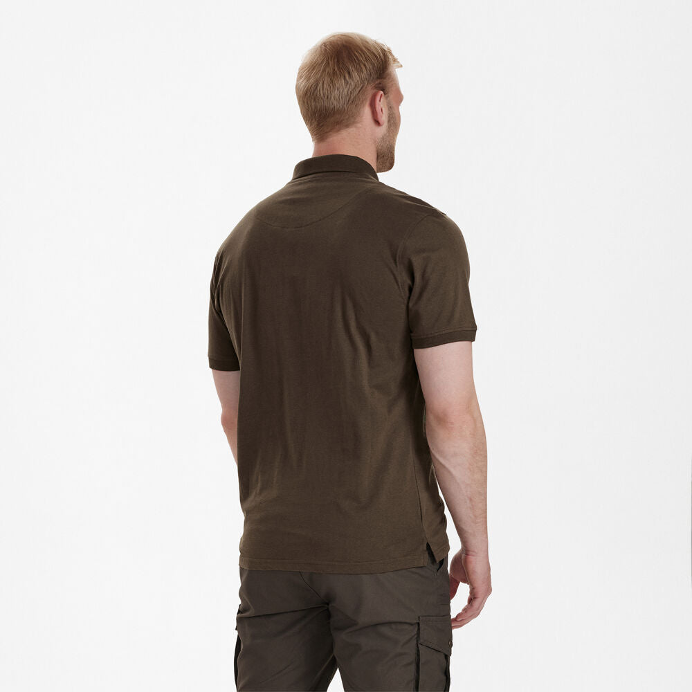 Tricou Polo Deerhunter Christian, Brown Leaf