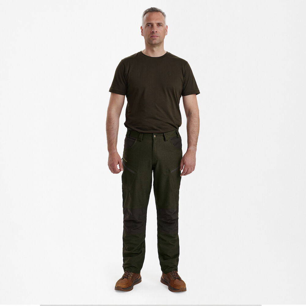Pantaloni Deerhunter Chasse, Olive Night melange, elastici si impermeabili