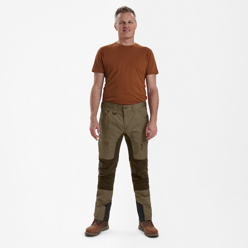 Pantaloni elastici Deerhunter Rogaland Stretch cu contrast, Driftwood