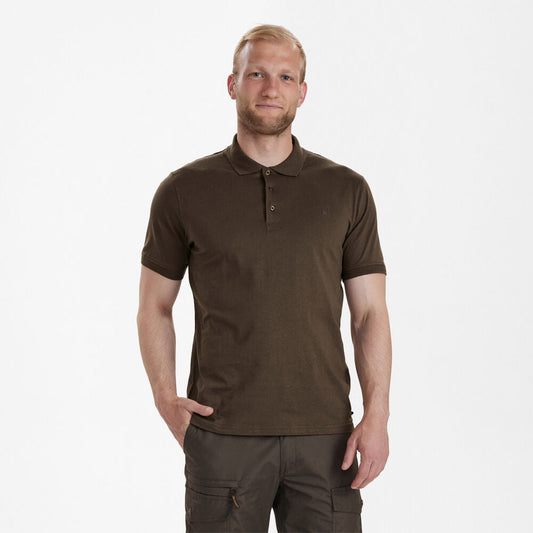 Tricou Polo Deerhunter Christian, Brown Leaf