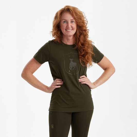 Tricou dama Deerhunter Lady Logo, Fallen Leaf