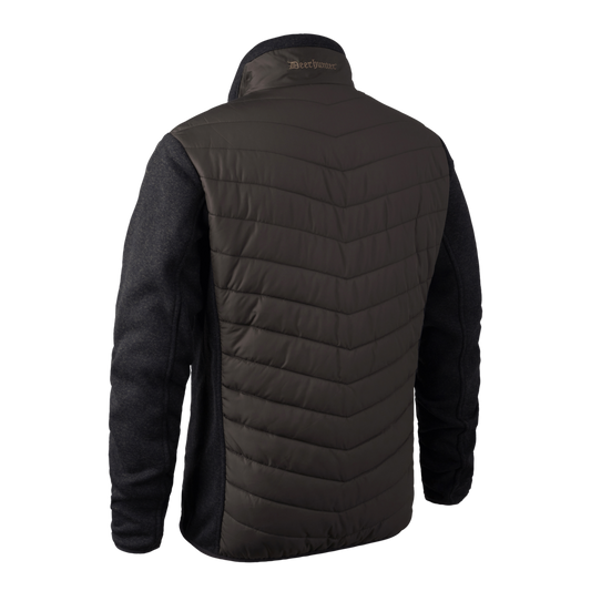 Geaca Deerhunter Moor Padded cu tricot, culoare Brown Leaf