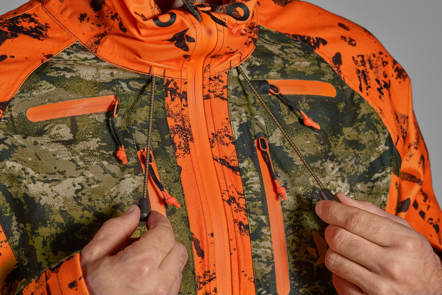 Geaca Seeland Vantage, impermeabila, orange/camo