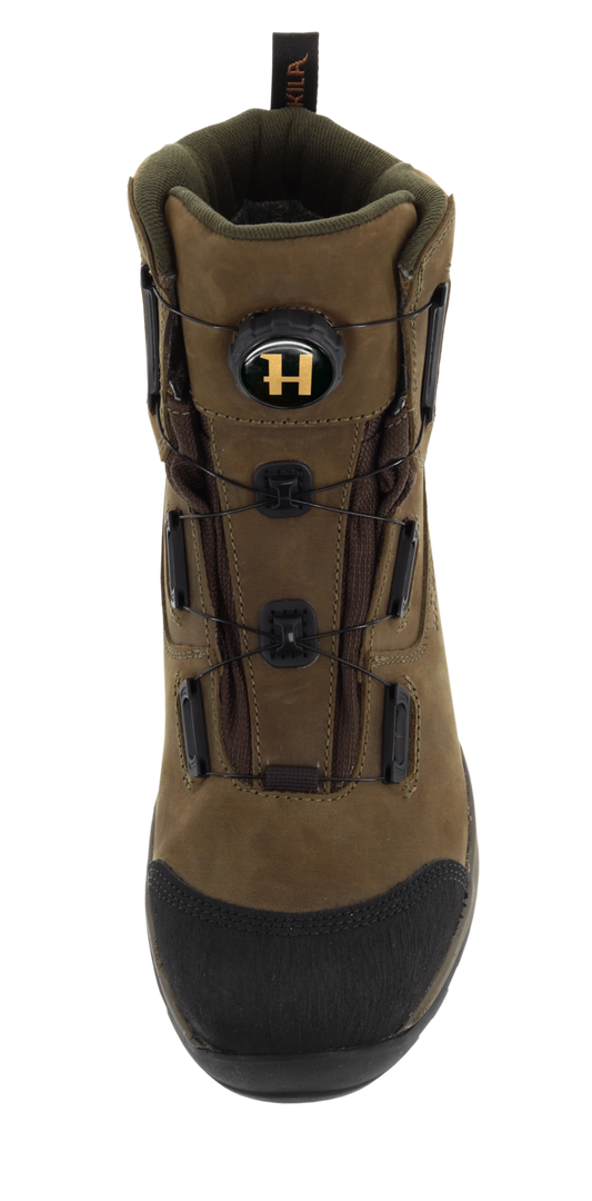 Bocanci Harkila Reidmar Mid 2.0 GTX, din piele, impermeabili, sireturi rapide, Willow Green