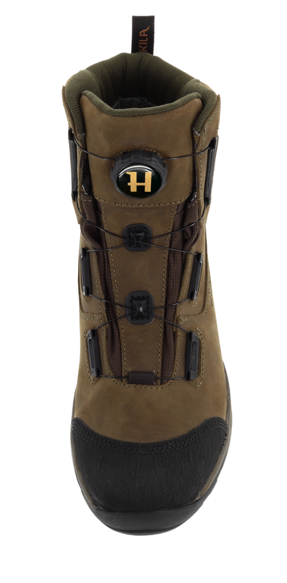 Bocanci Harkila Reidmar Mid 2.0 GTX, din piele, impermeabili, sireturi rapide, Willow Green