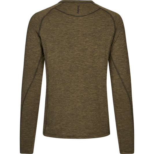 Tricou Seeland Peak, Military Olive Melange, cu maneca lunga