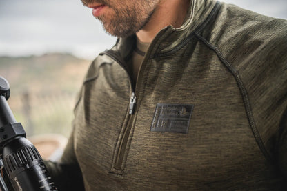 Bluza Seeland Peak Half Zip, Green Melange