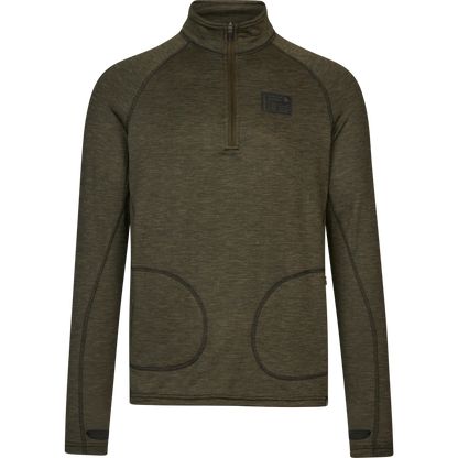 Bluza Seeland Peak Half Zip, Green Melange