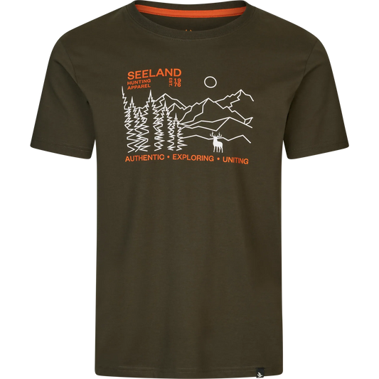 Tricou Seeland Landscape, Pine Green