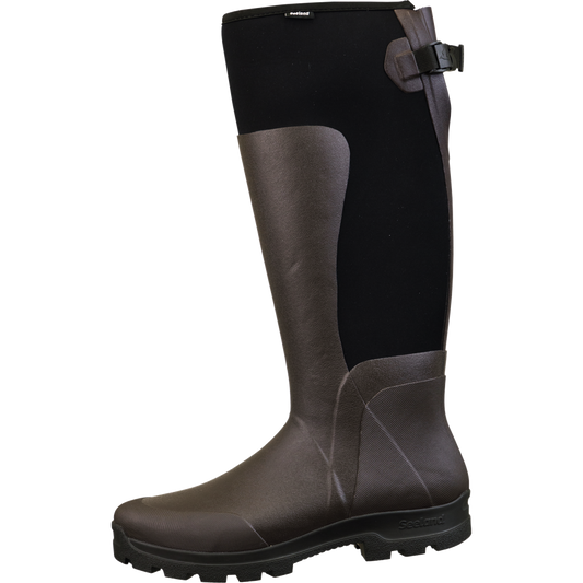 Cizme Seeland Hillside Flex, Dark Brown, cu neopren, material flexibil pe picior