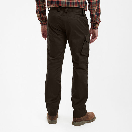 Pantaloni Deerhunter Traveler, chestnut brown, din bumbac, usori, elastici