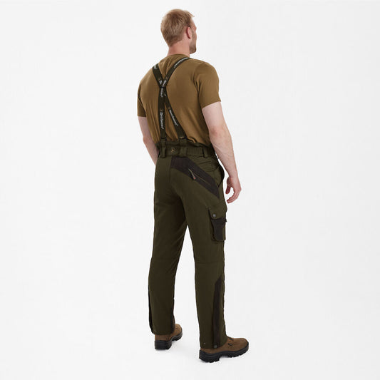 Pantaloni Deerhunter Muflon, Art Green, cu bretele, de iarna