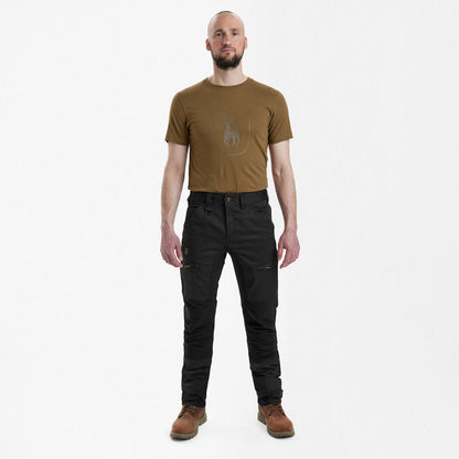 Pantaloni elastici Deerhunter Rogaland Stretch cu contrast, negru