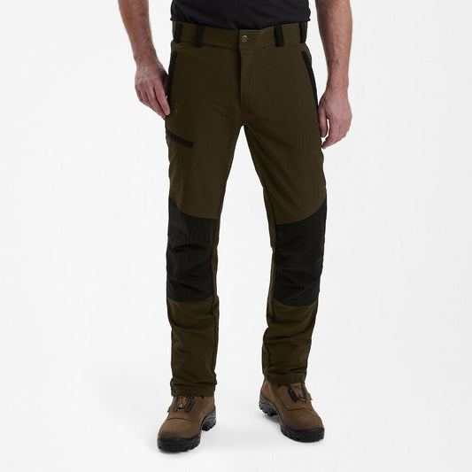 Pantaloni Deerhunter Strike Full Stretch, Fallen Leaf/Black, elastici si impermeabili,
