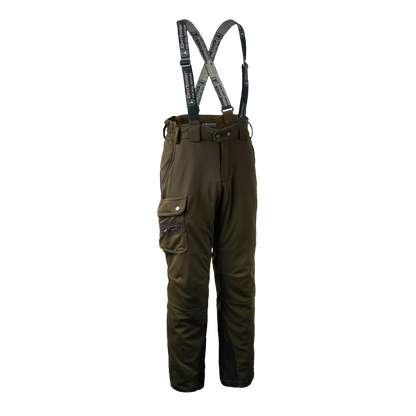 Pantaloni Deerhunter Muflon, Art Green, cu bretele, de iarna