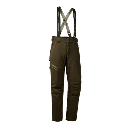 Pantaloni Deerhunter Excape Winter, Art Green, cu bretele, de iarna