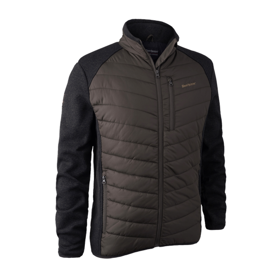 Geaca Deerhunter Moor Padded cu tricot, culoare Brown Leaf