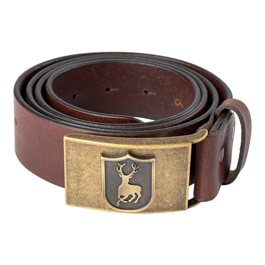 Curea Deerhunter Leather Belt, Cognac Brown, 115cm