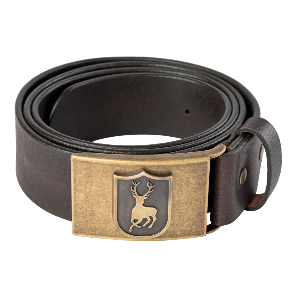 Curea Deerhunter Leather Belt, Dark Brown, 115cm