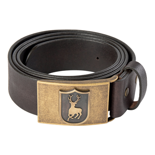 Curea Deerhunter Leather Belt, Dark Brown, 115cm