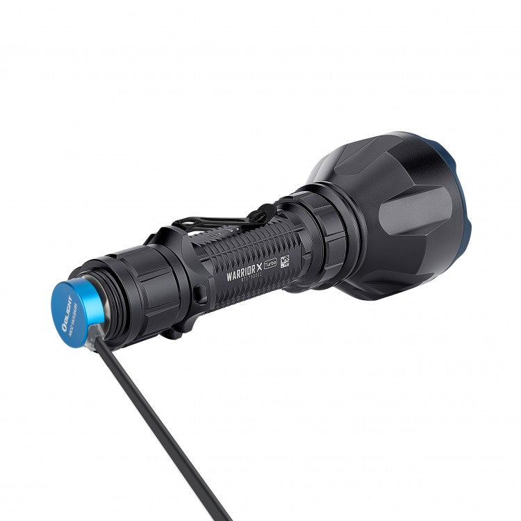 Set complet Lanterna Olight Warrior X TURBO, 1100 lumeni / 1000m distanta, incarcator magnetic